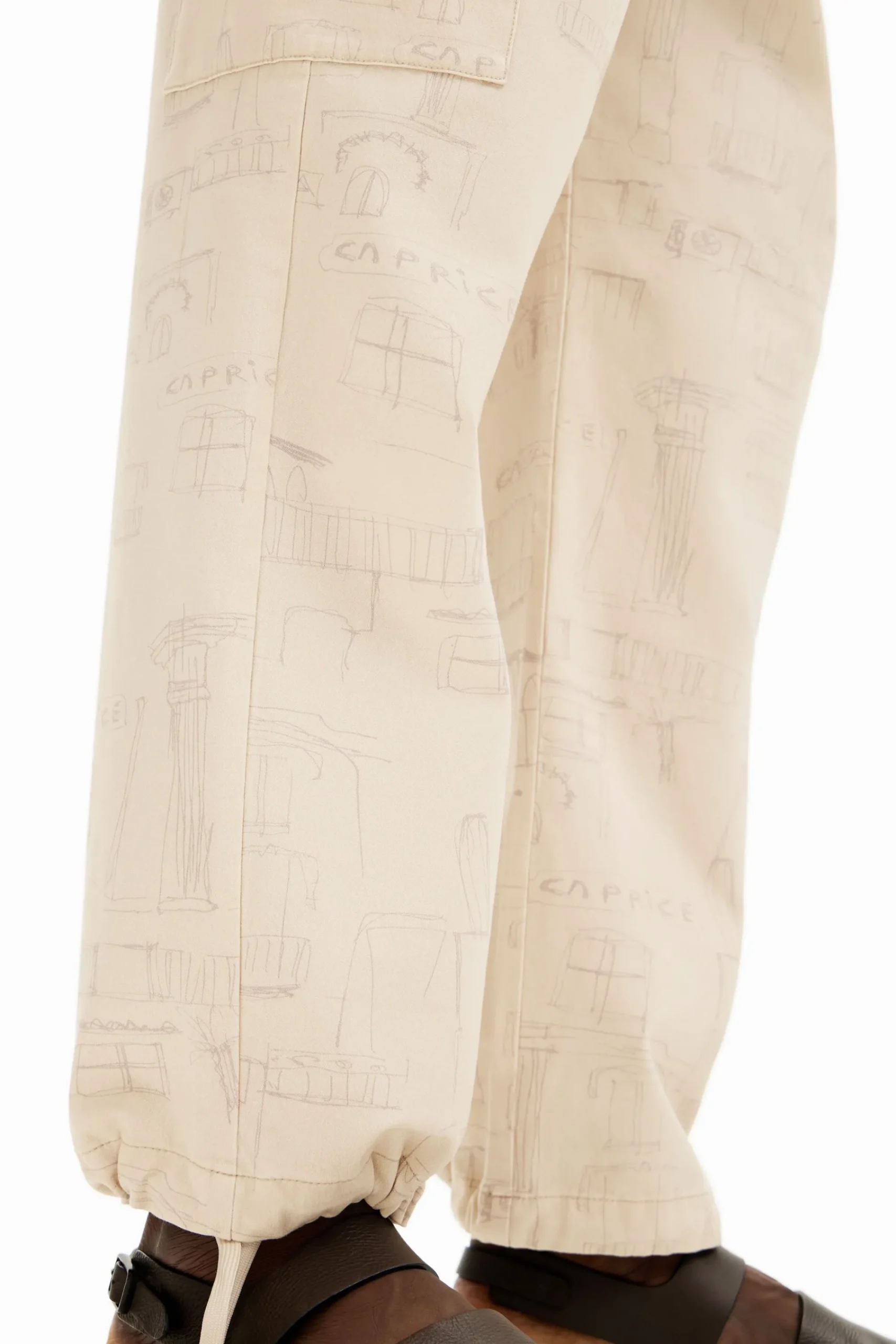 Jeans Y Pantalones-Desigual Pantalón cargo estampado