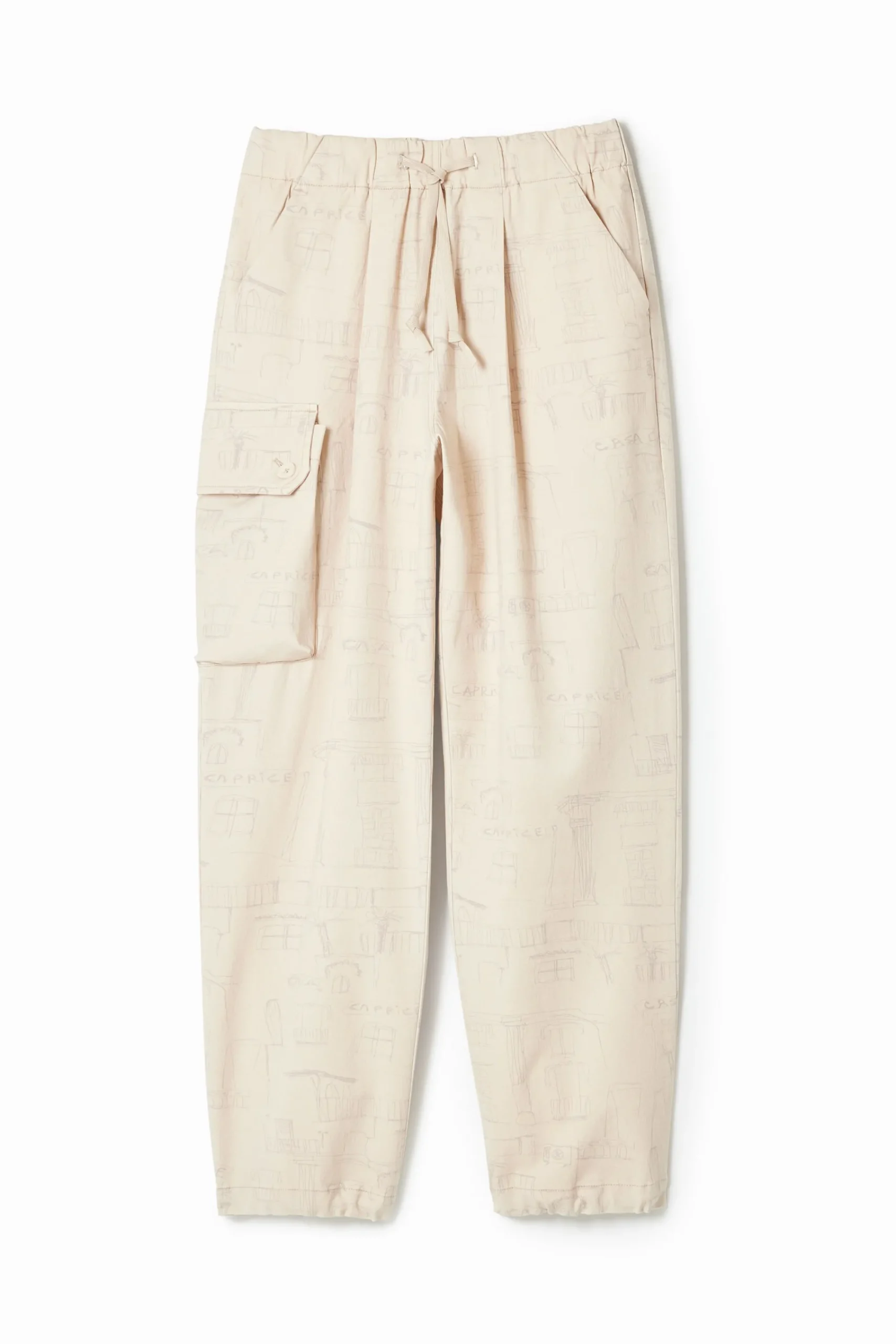 Jeans Y Pantalones-Desigual Pantalón cargo estampado