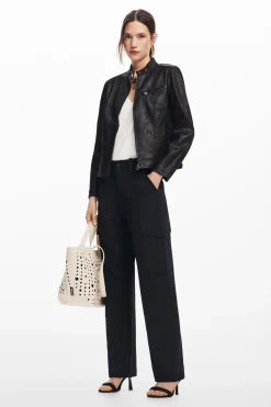 Pantalones-Desigual Pantalón cargo fluido