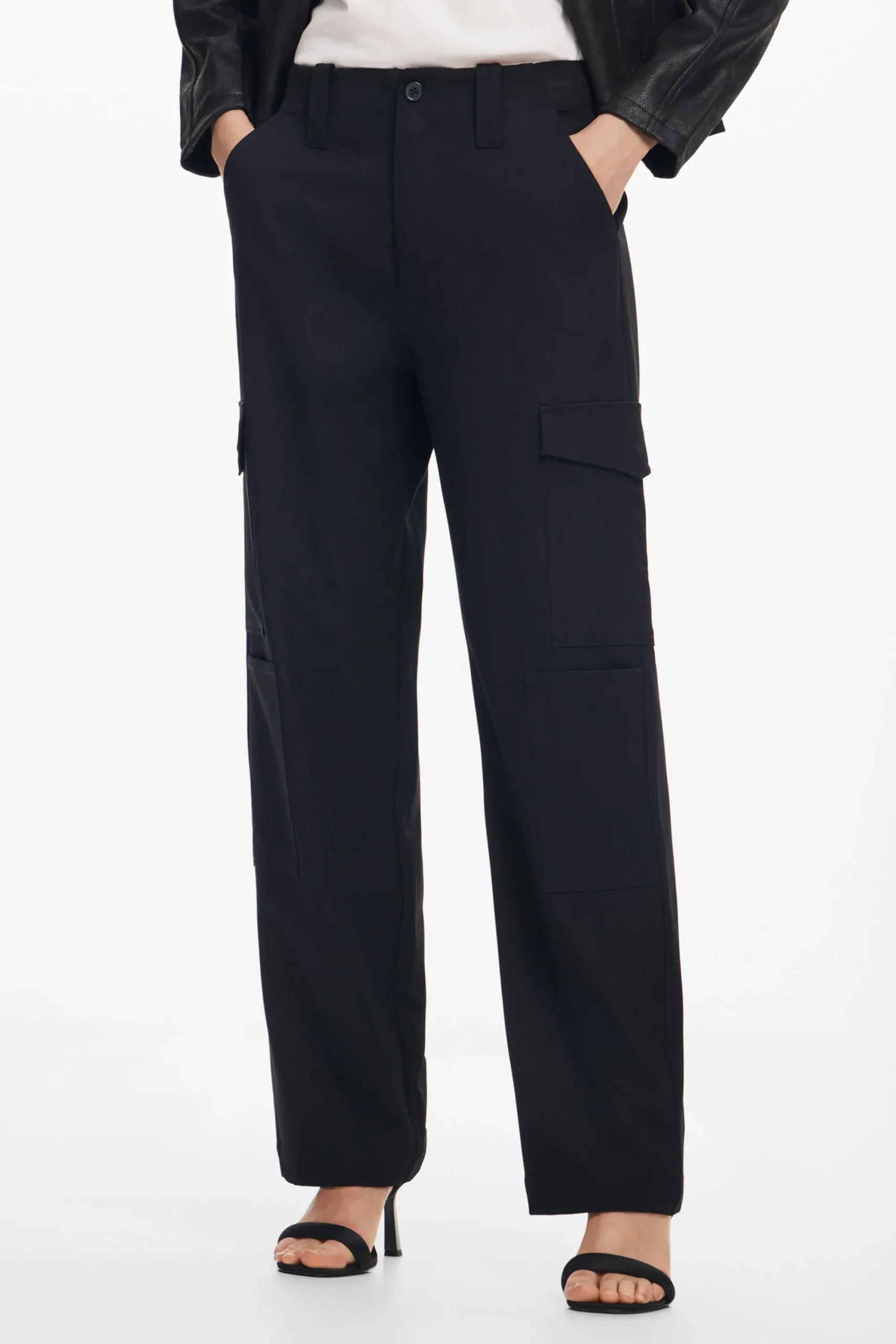 Pantalones-Desigual Pantalón cargo fluido
