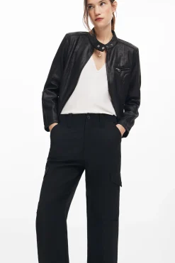 Pantalones-Desigual Pantalón cargo fluido