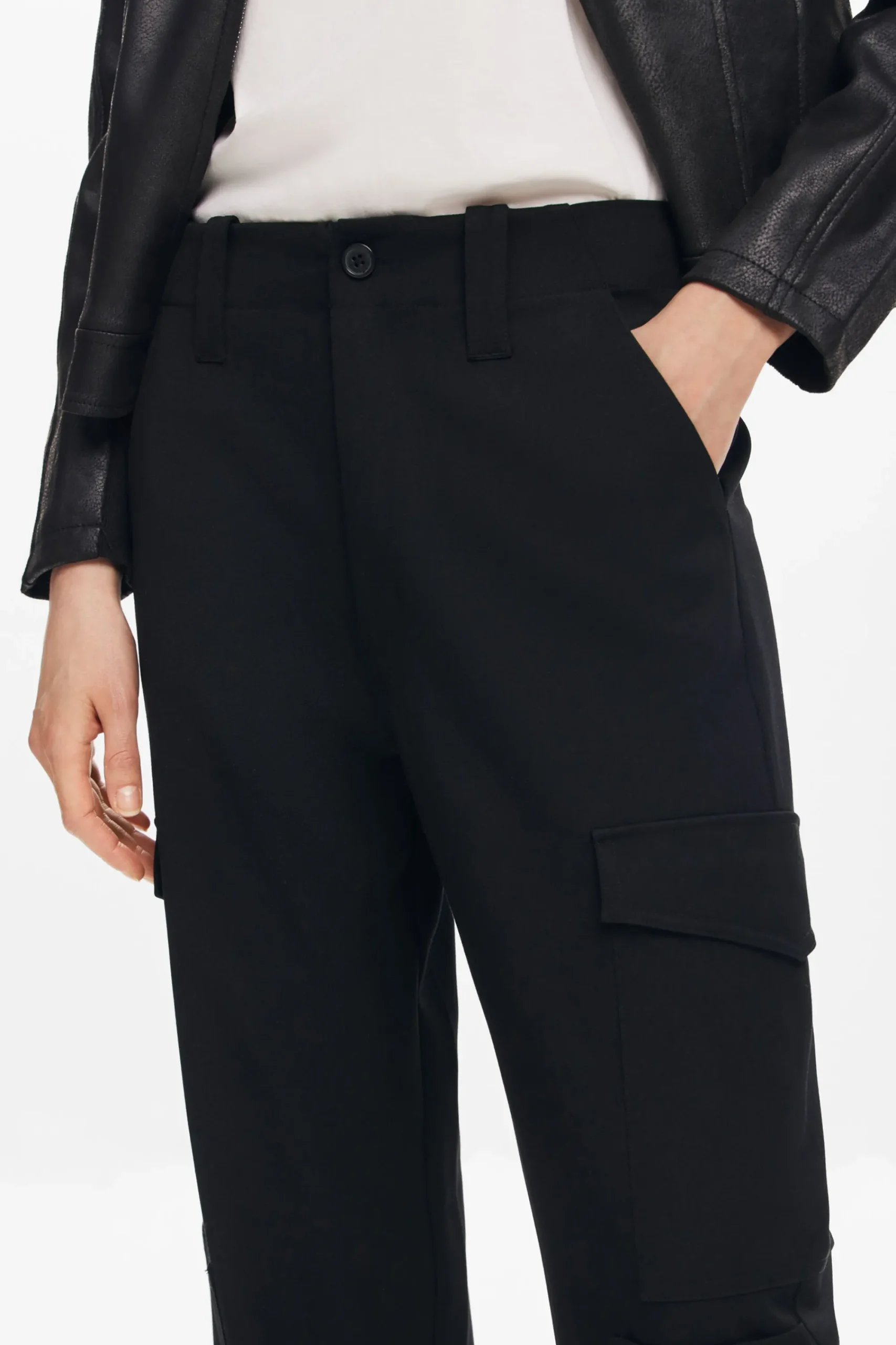 Pantalones-Desigual Pantalón cargo fluido