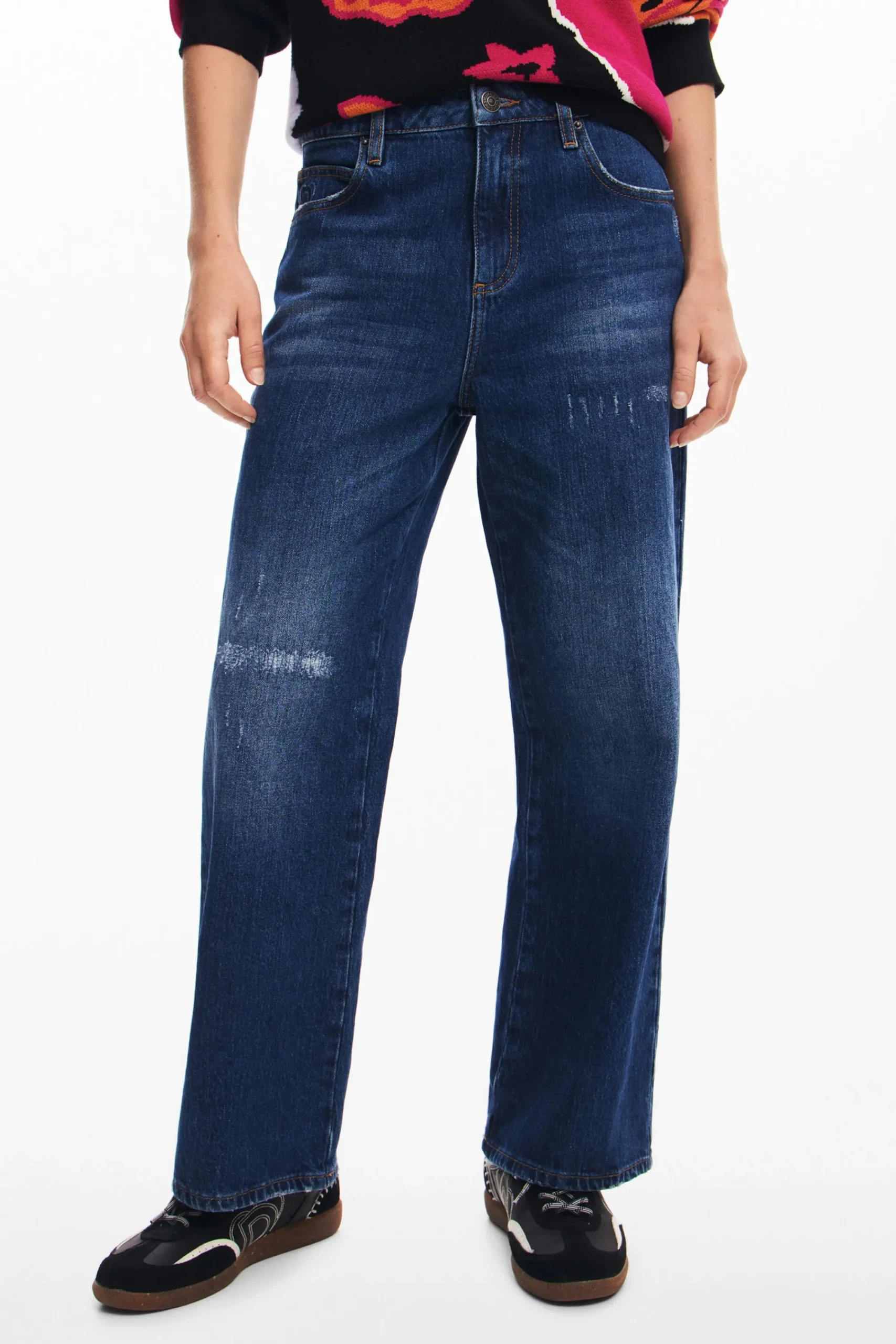 Vaqueros|Pantalones-Desigual Pantalón culotte denim