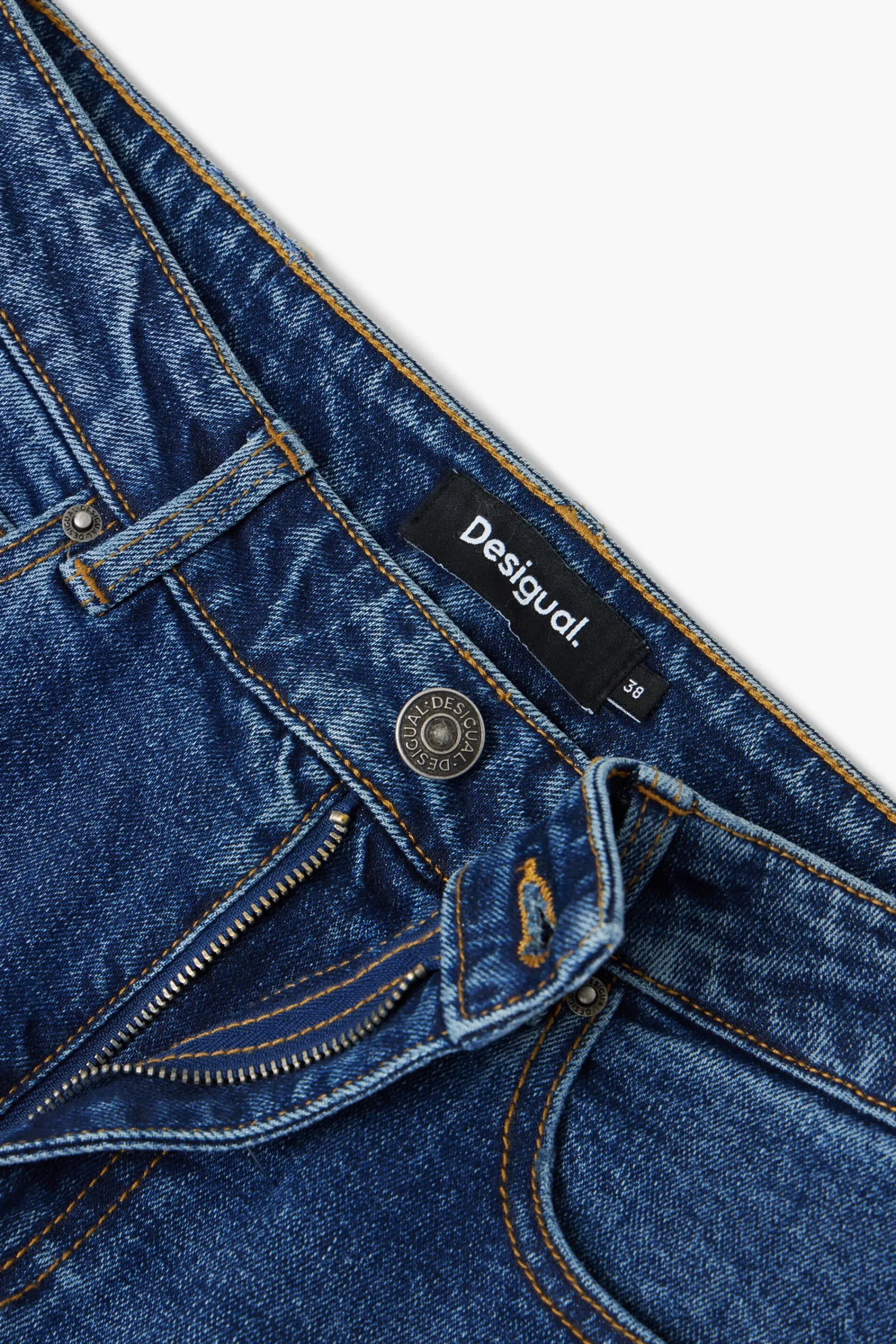 Vaqueros|Pantalones-Desigual Pantalón culotte denim