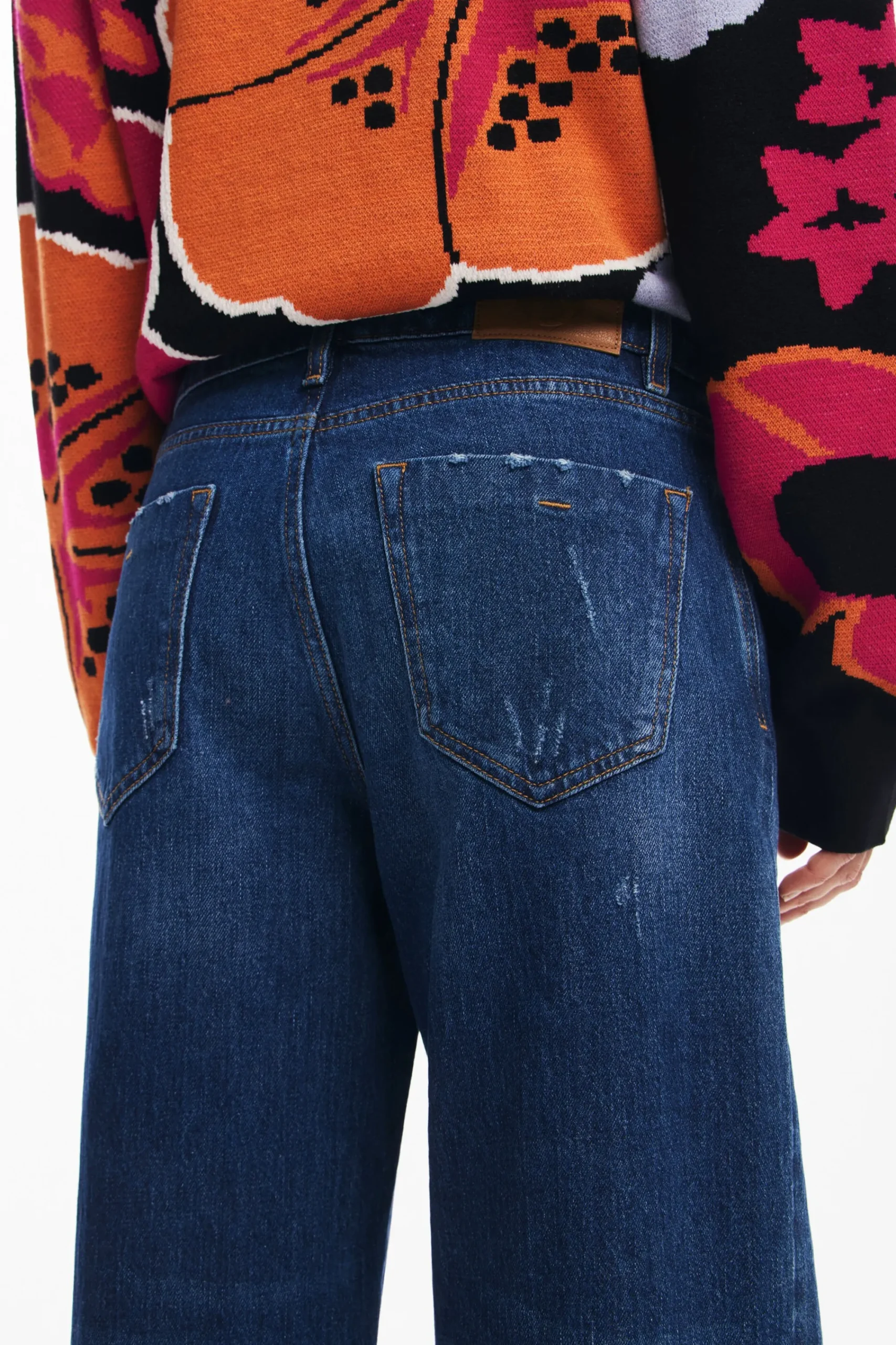 Vaqueros|Pantalones-Desigual Pantalón culotte denim