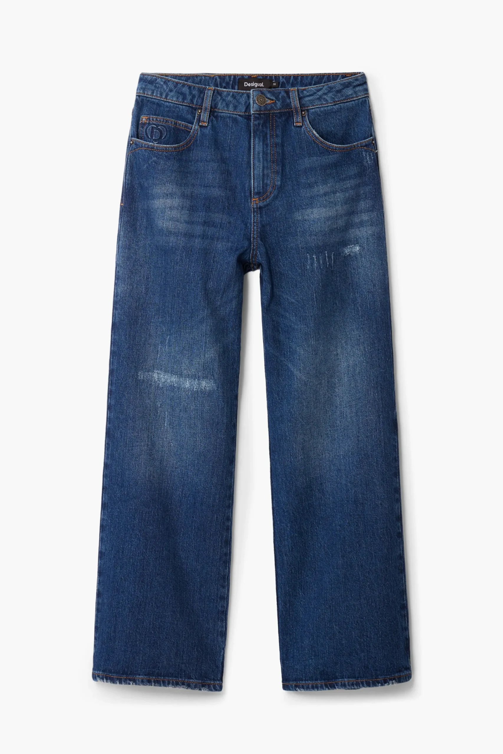 Vaqueros|Pantalones-Desigual Pantalón culotte denim
