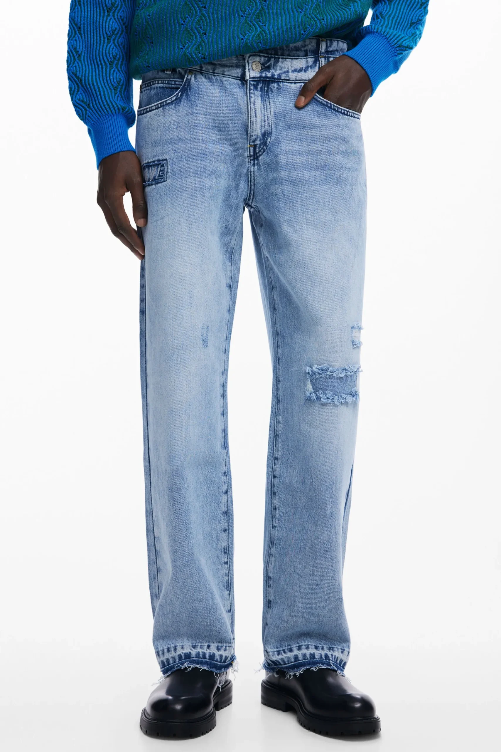 Jeans Y Pantalones-Desigual Pantalón doble cintura