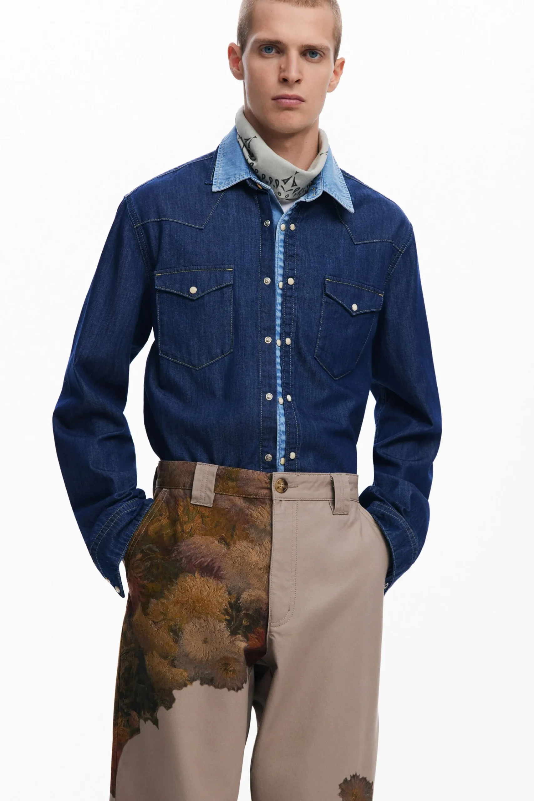Jeans Y Pantalones-Desigual Pantalón estampado flores