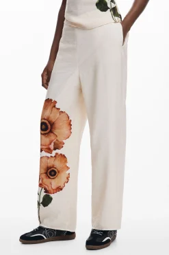 Pantalones-Desigual Pantalón flores