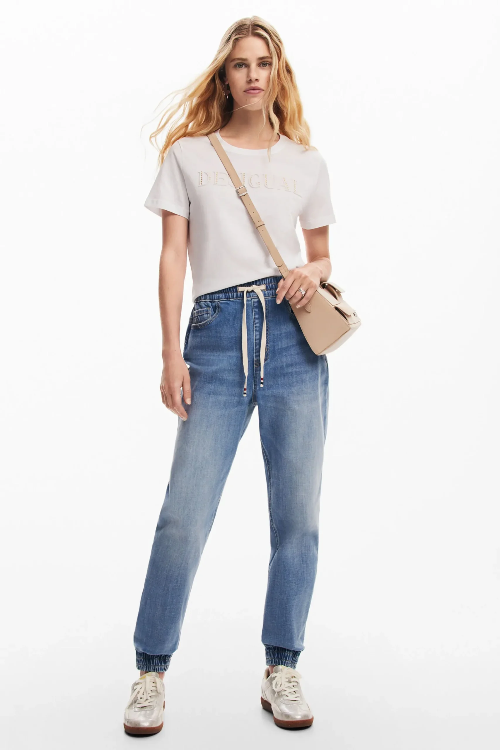 Pantalones|Vaqueros-Desigual Pantalón jogger denim