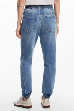 Pantalones|Vaqueros-Desigual Pantalón jogger denim