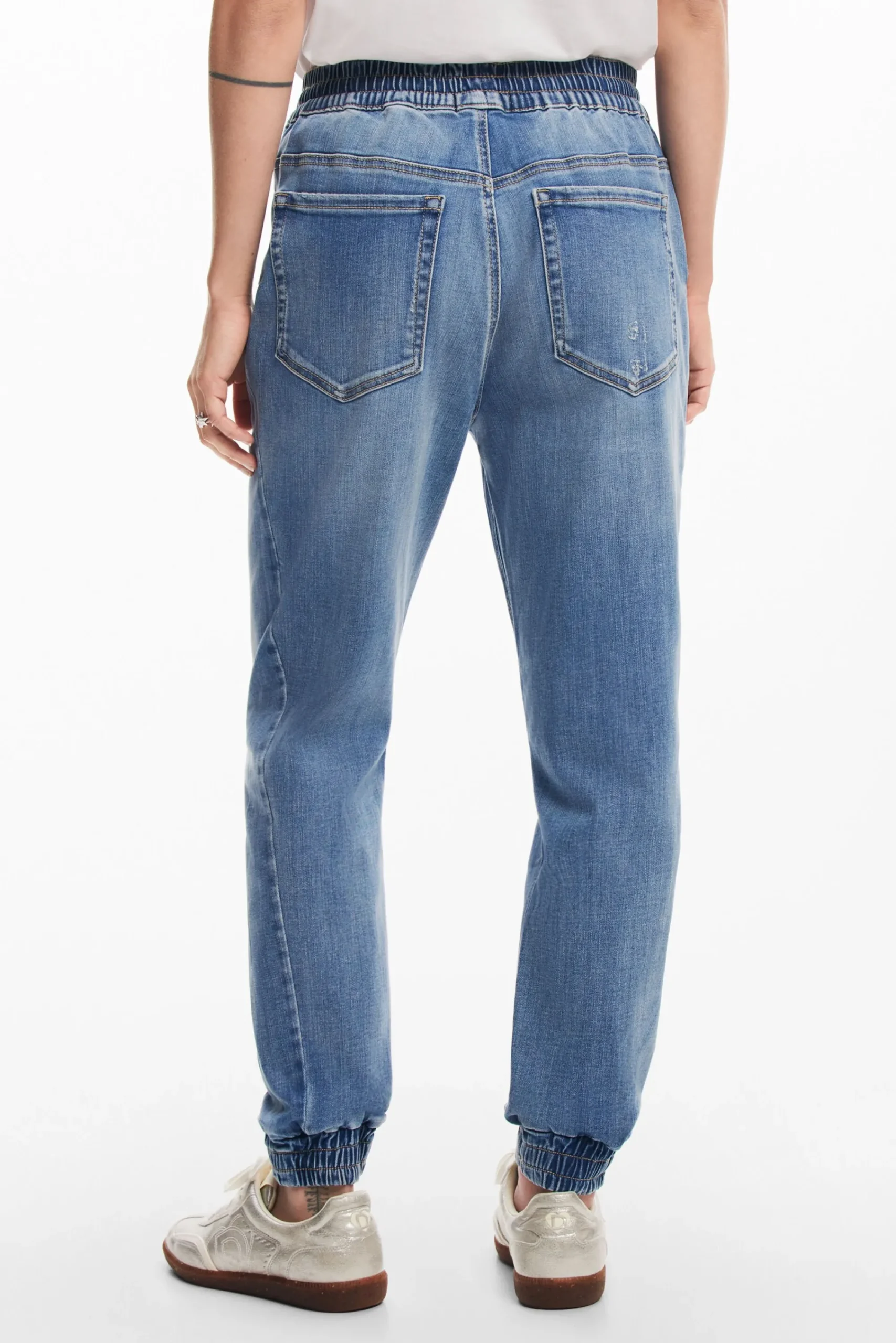 Pantalones|Vaqueros-Desigual Pantalón jogger denim