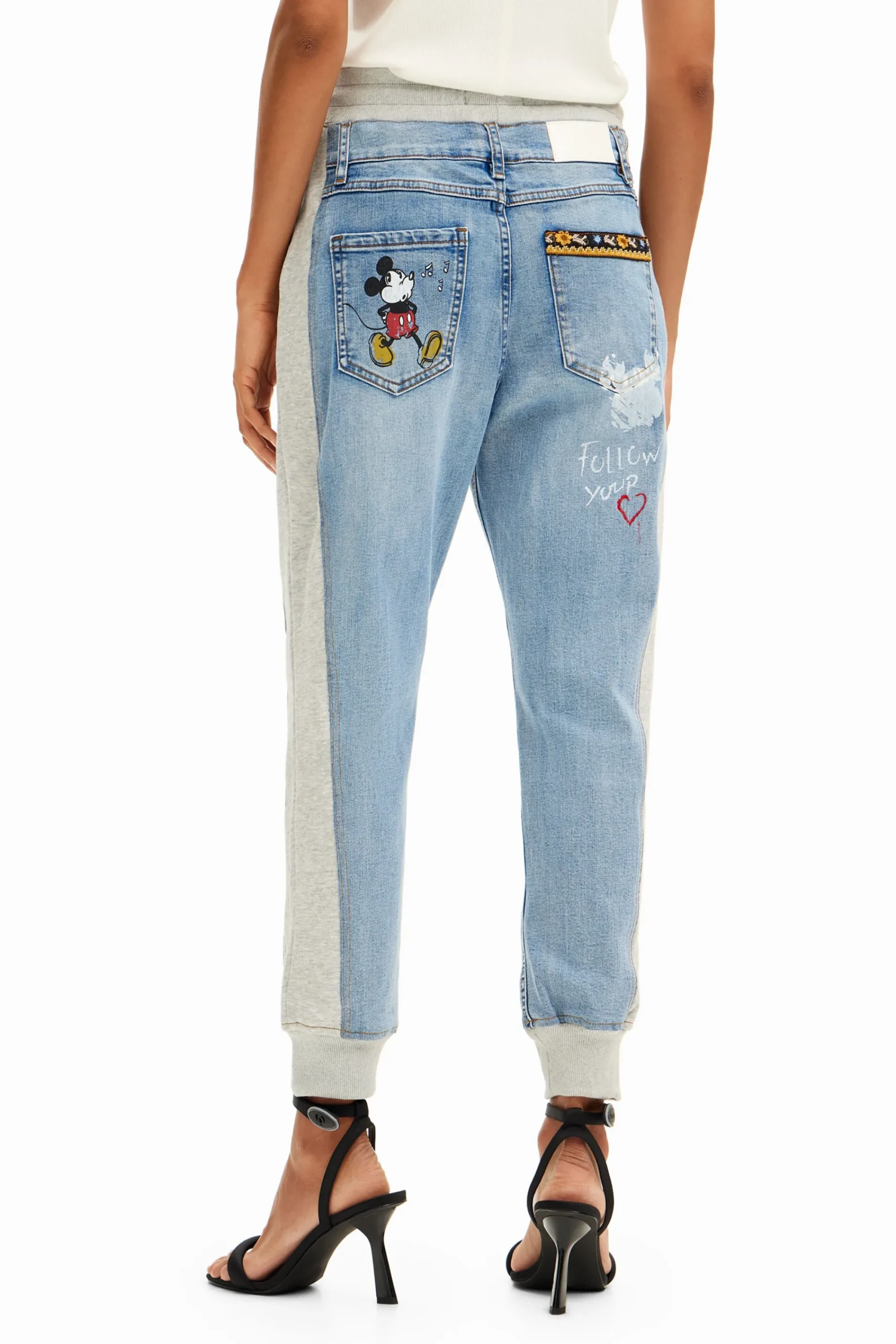 Vaqueros|Pantalones-Desigual Pantalón jogger Mickey Mouse