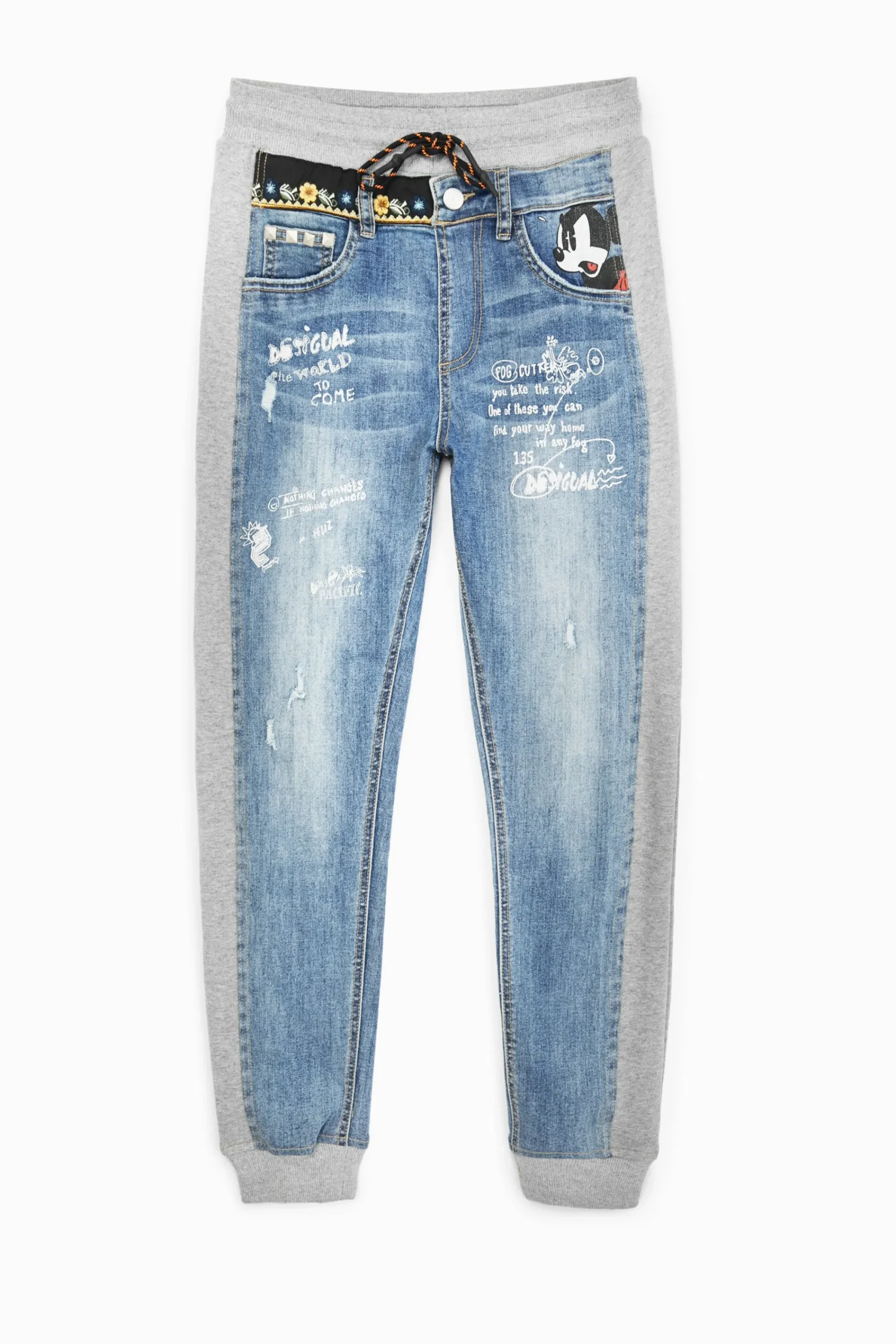 Vaqueros|Pantalones-Desigual Pantalón jogger Mickey Mouse
