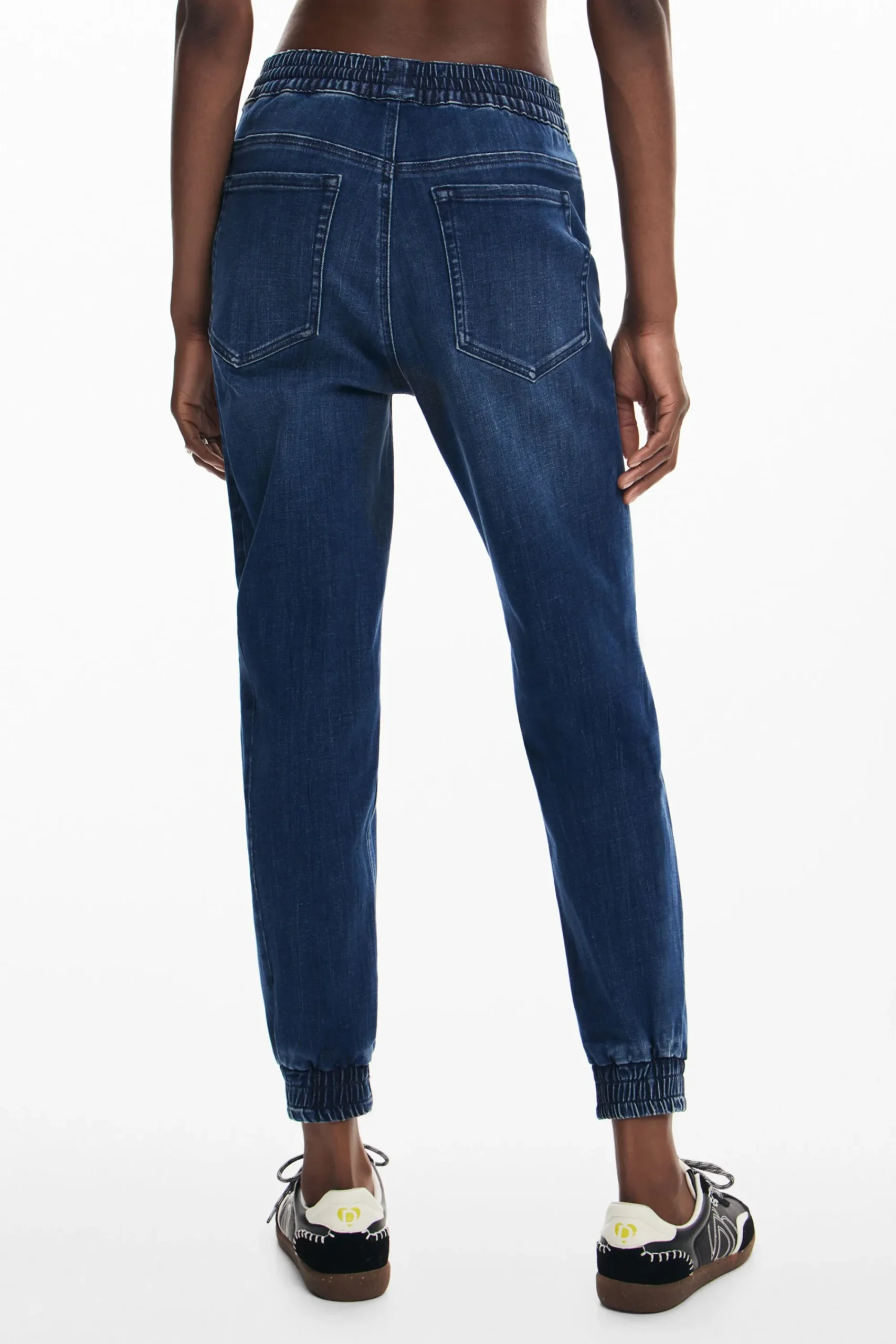Vaqueros|Pantalones-Desigual Pantalón jogger tejido vaquero