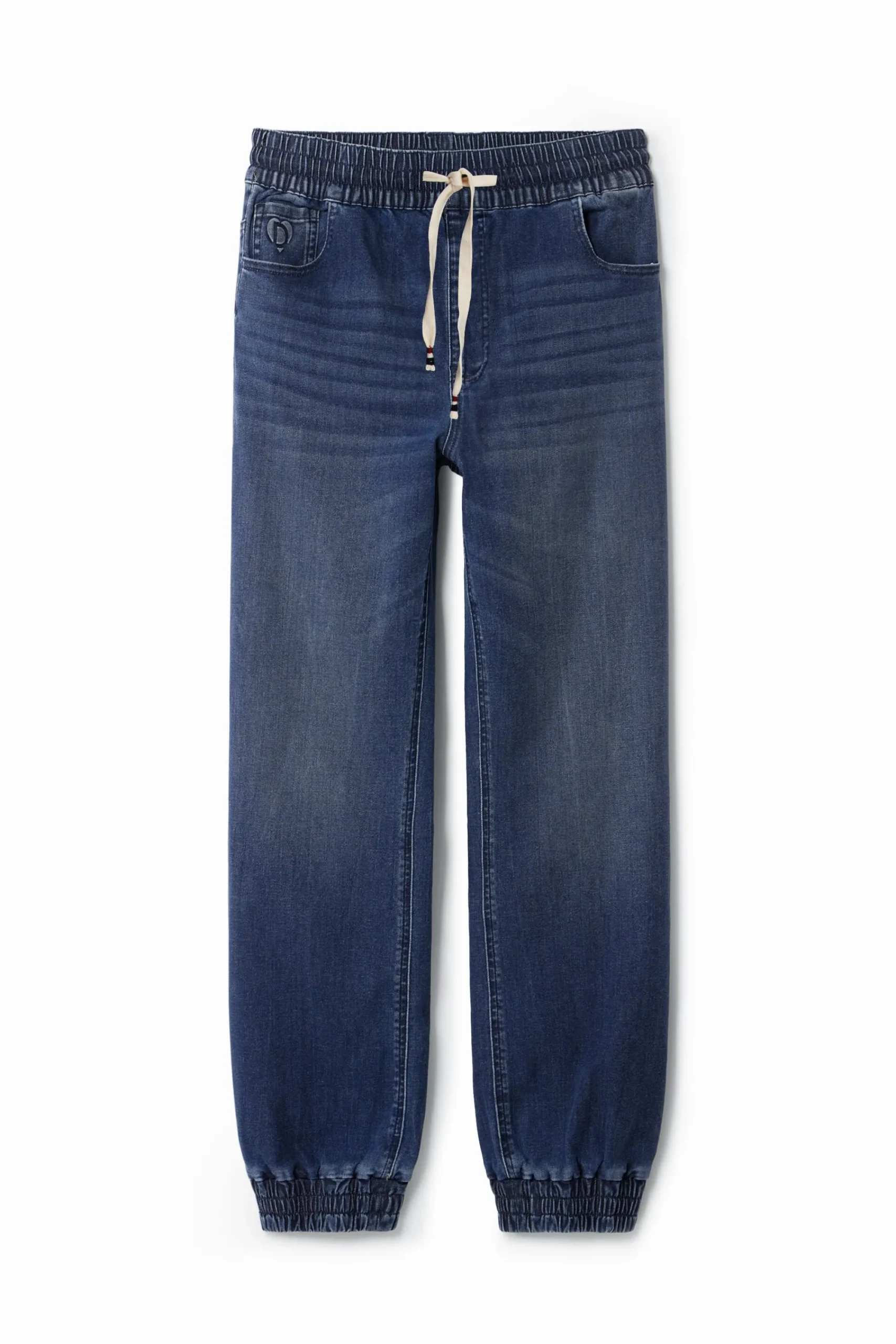 Vaqueros|Pantalones-Desigual Pantalón jogger tejido vaquero