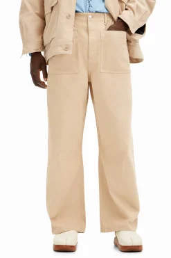 Jeans Y Pantalones-Desigual Pantalón largo bolsillos
