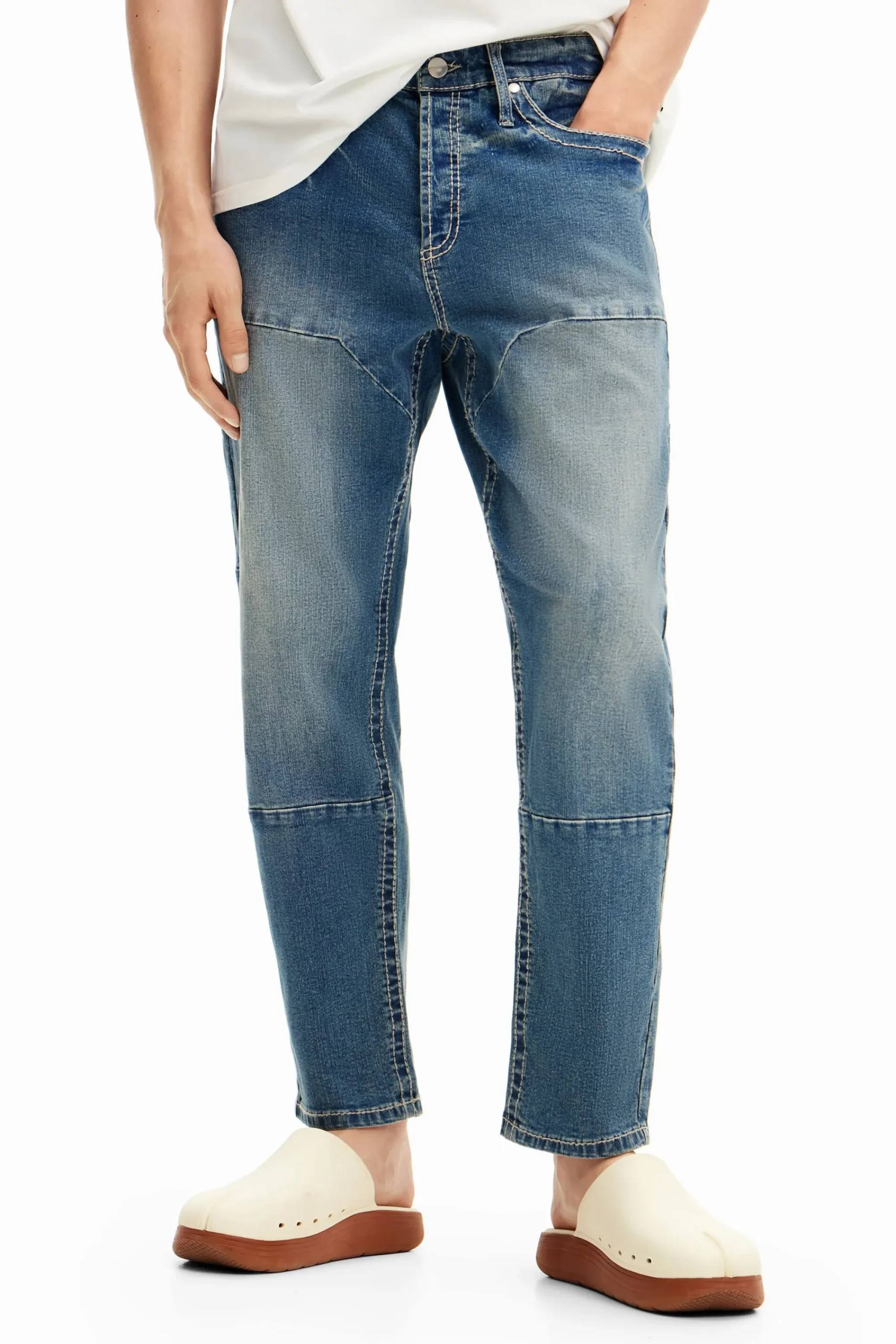 Jeans Y Pantalones-Desigual Pantalón largo denim
