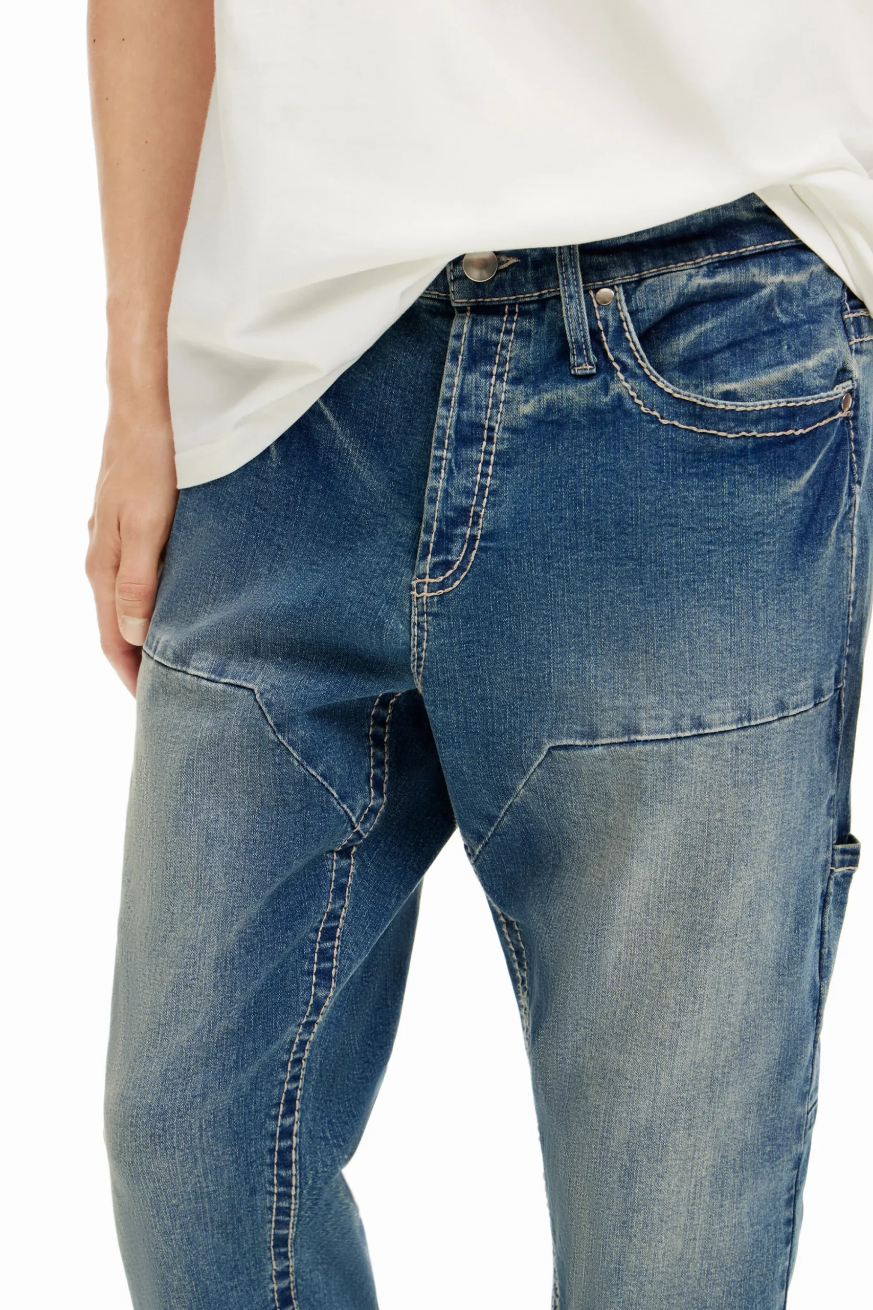 Jeans Y Pantalones-Desigual Pantalón largo denim