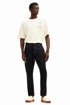 Jeans Y Pantalones-Desigual Pantalón largo denim bolsillos