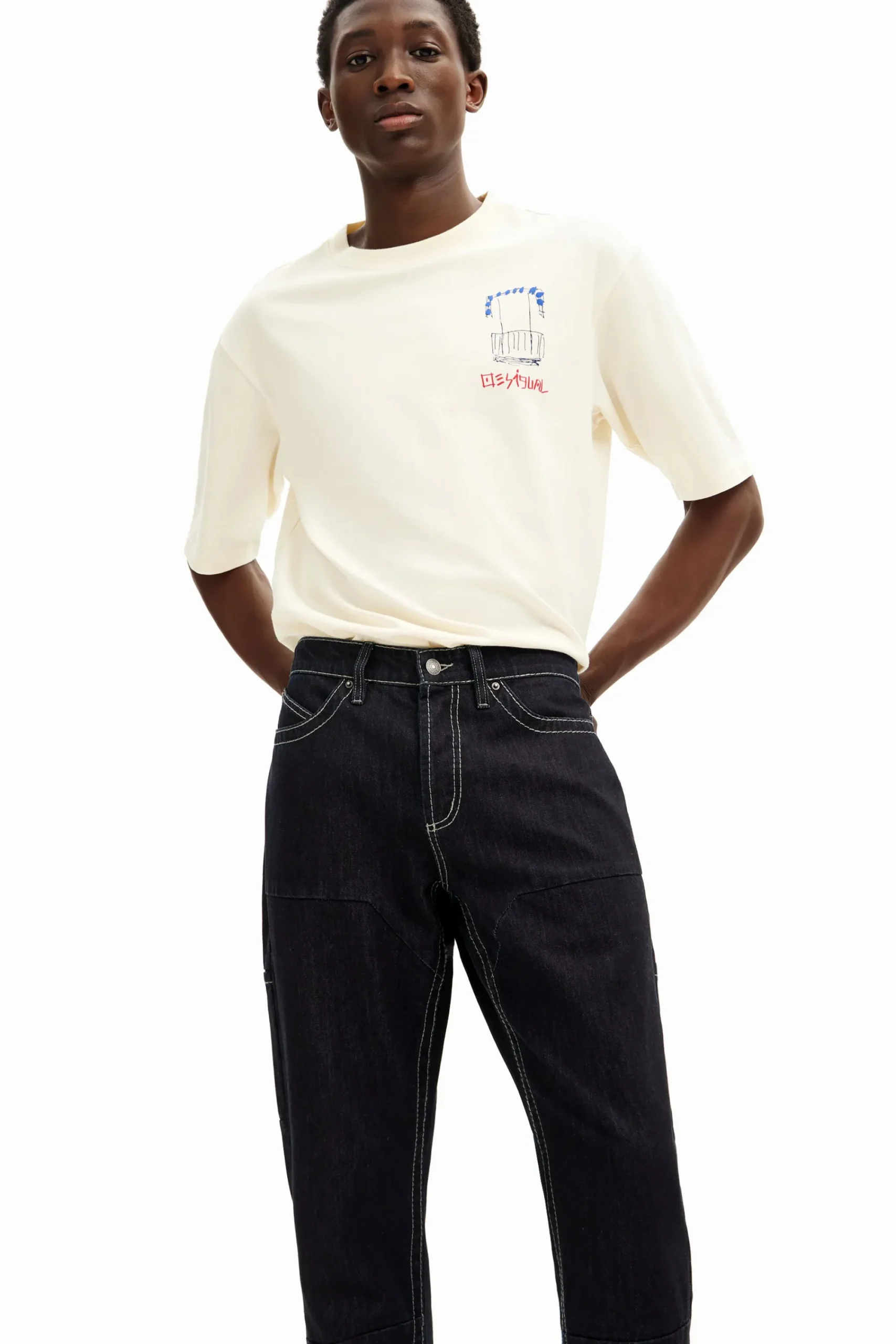 Jeans Y Pantalones-Desigual Pantalón largo denim bolsillos