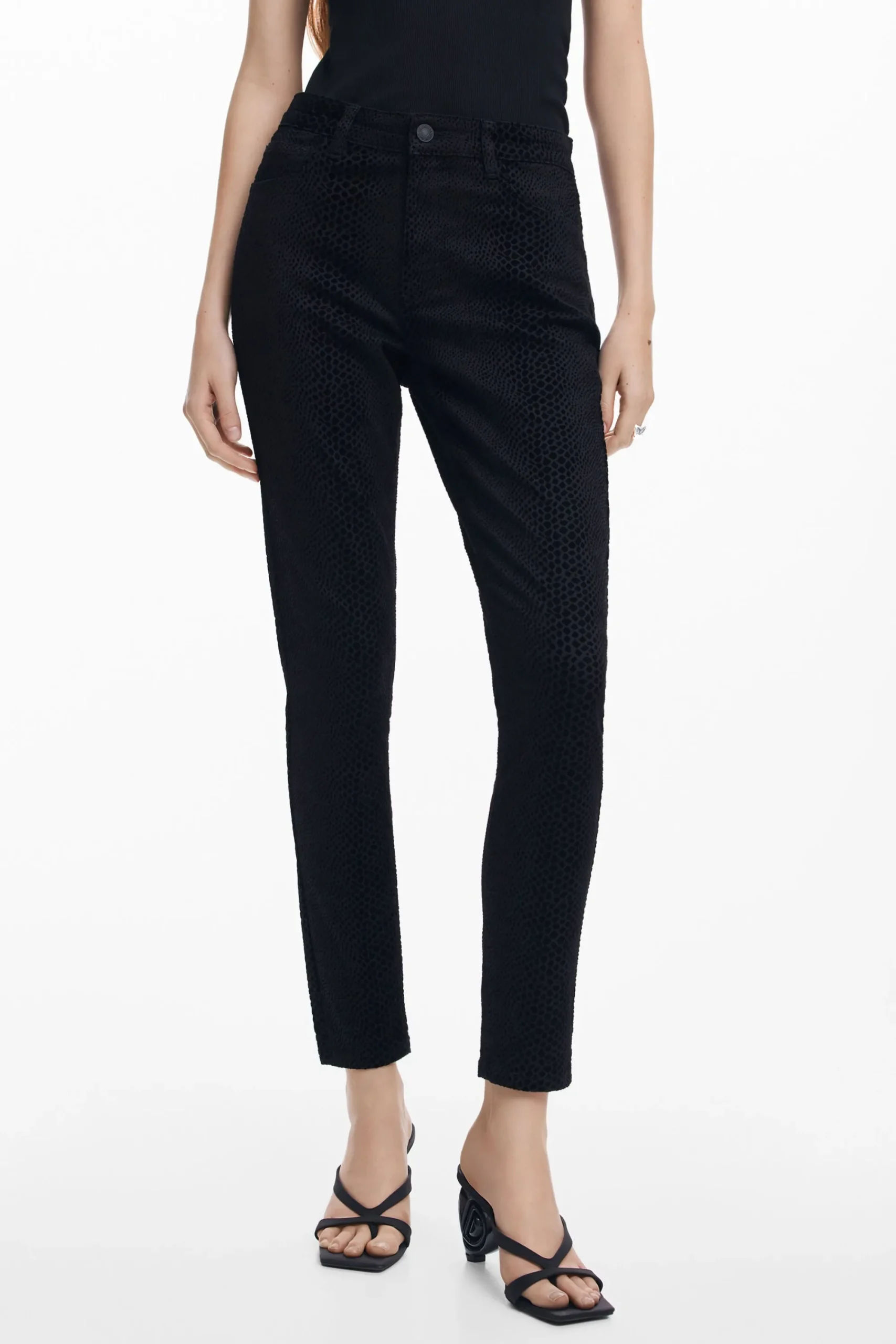 Pantalones-Desigual Pantalón slim denim