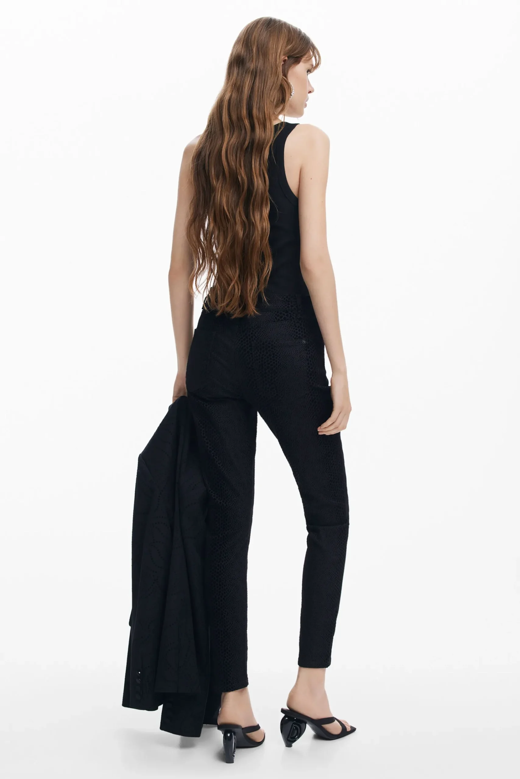 Pantalones-Desigual Pantalón slim denim