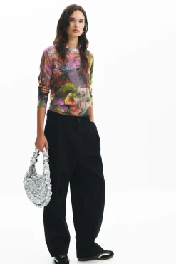 Pantalones-Desigual Pantalones cargo estampado M. Christian Lacroix