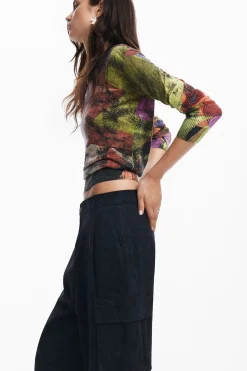 Pantalones-Desigual Pantalones cargo estampado M. Christian Lacroix