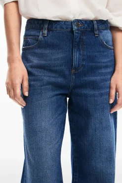 Vaqueros|Pantalones-Desigual Pantalones culotte rosa