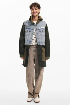 Abrigos Y Chaquetas-Desigual Parca híbrida capucha Mickey