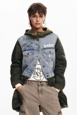 Abrigos Y Chaquetas-Desigual Parca híbrida capucha Mickey