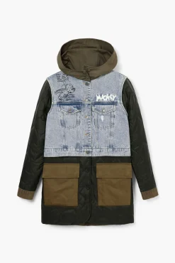 Abrigos Y Chaquetas-Desigual Parca híbrida capucha Mickey