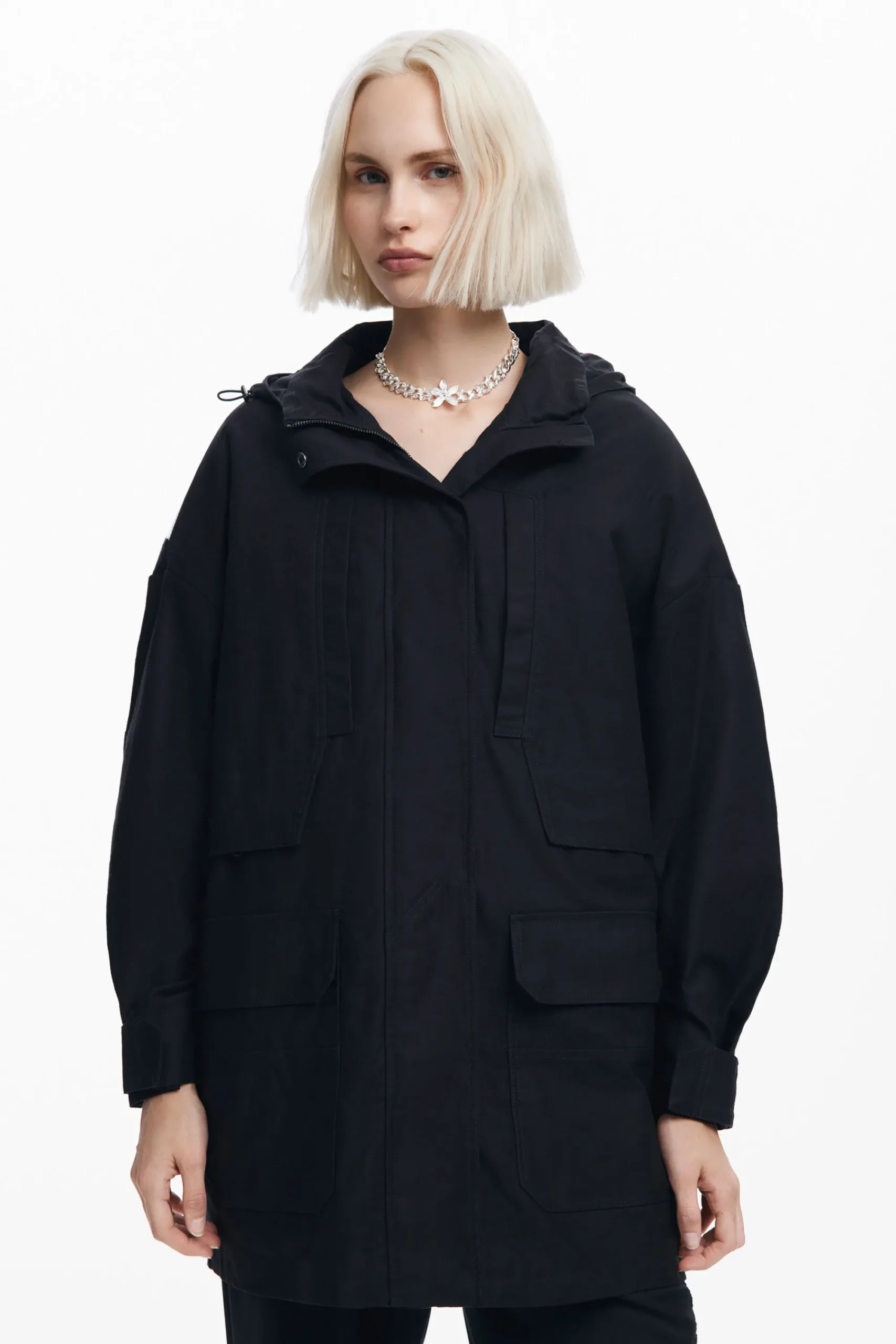 Abrigos Y Chaquetas-Desigual Parka forro multibolsillo