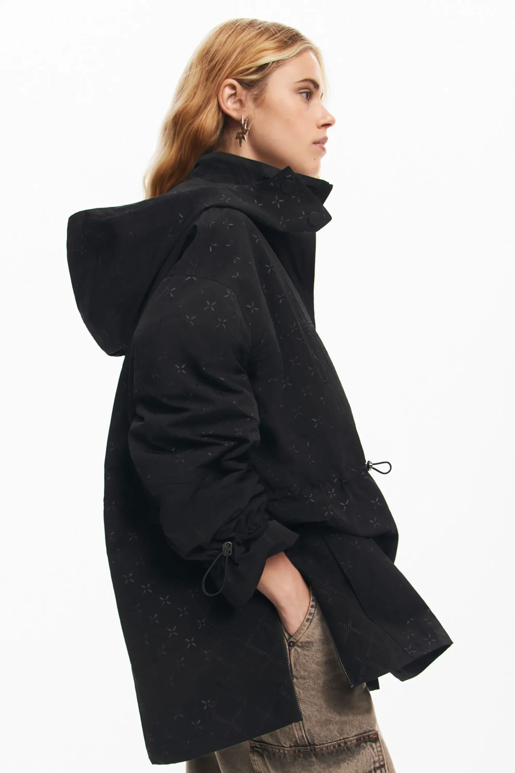 Abrigos Y Chaquetas-Desigual Parka impermeable capucha