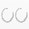 Joyería-Desigual Pendientes aro corazones bañado en plata Zalio