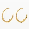 Joyería-Desigual Pendientes aro corazones bañado en oro Zalio