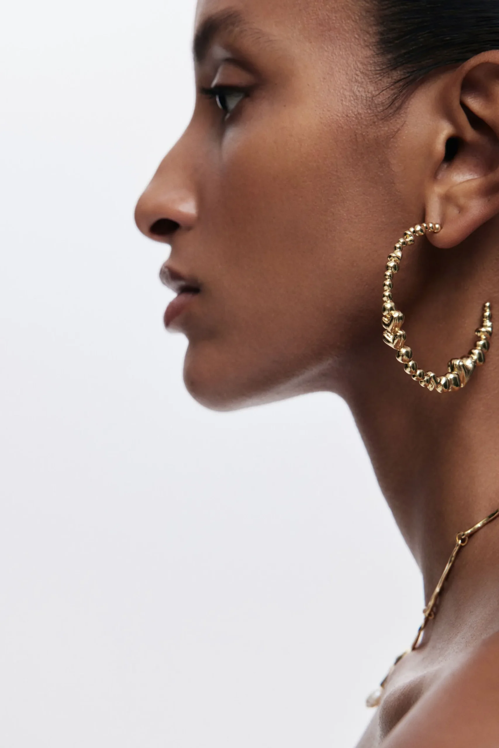 Joyería-Desigual Pendientes aro corazones bañado en oro Zalio