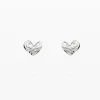 Joyería-Desigual Pendientes botón corazón baño plata Zalio