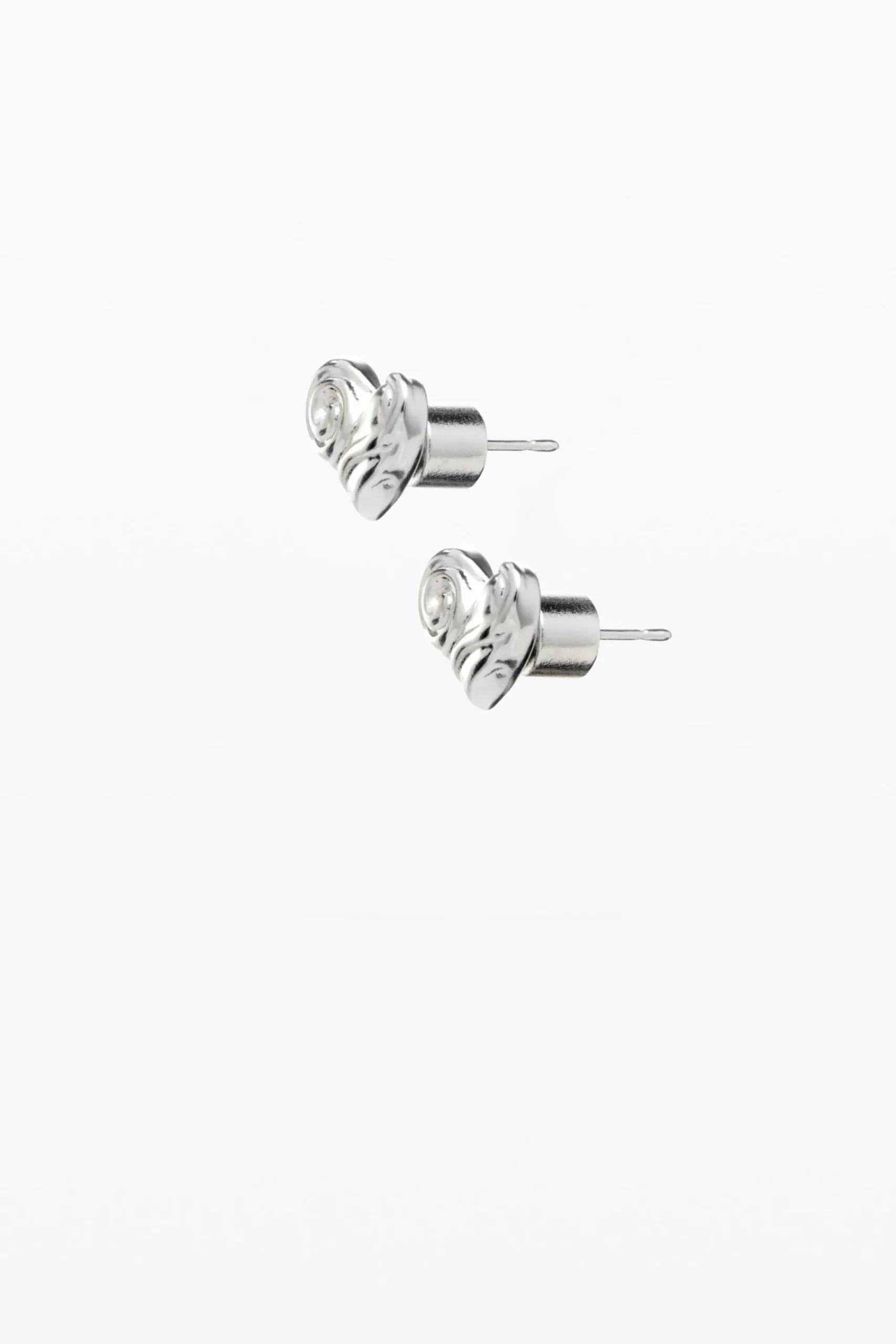 Joyería-Desigual Pendientes botón corazón baño plata Zalio