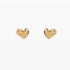 Joyería-Desigual Pendientes botón corazón baño oro Zalio