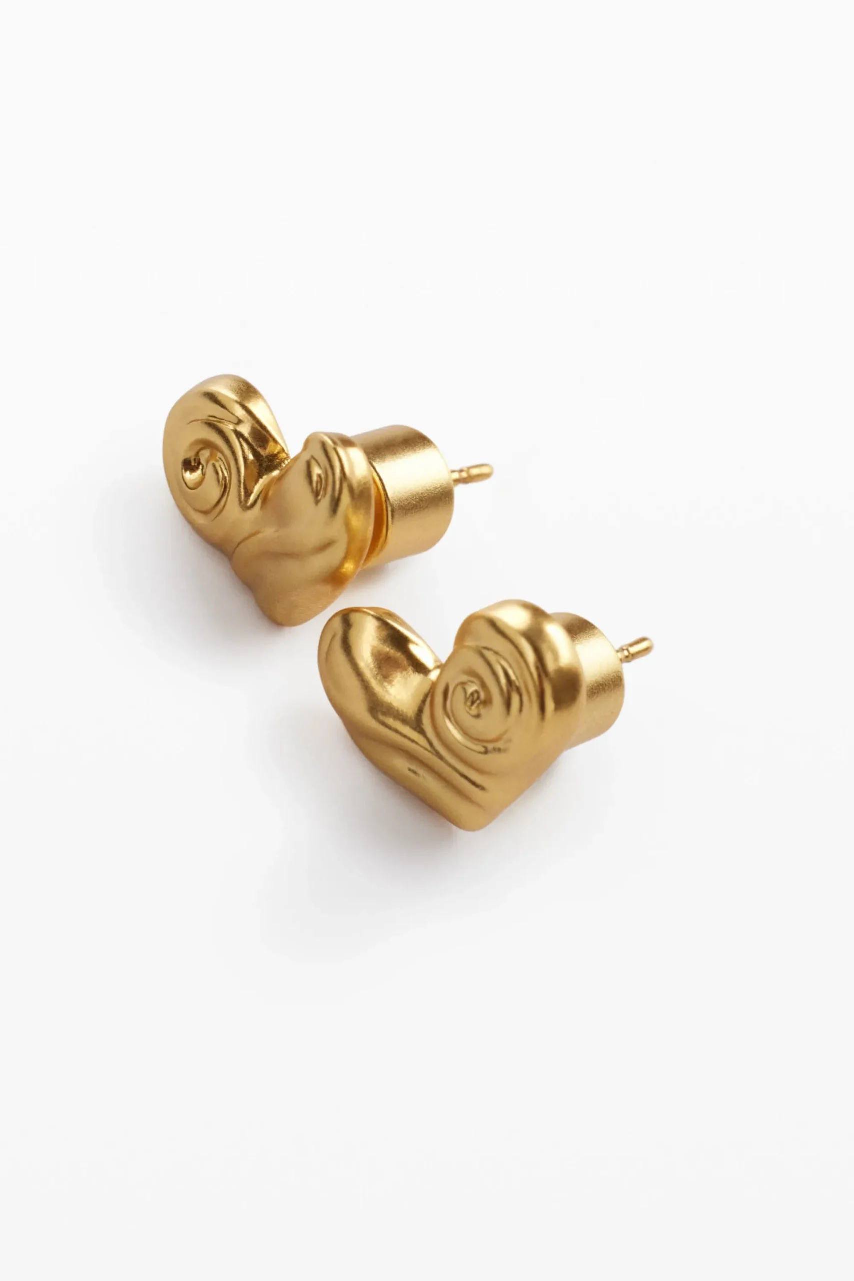 Joyería-Desigual Pendientes botón corazón baño oro Zalio