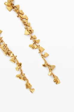 Joyería-Desigual Pendientes cascada baño oro Zalio