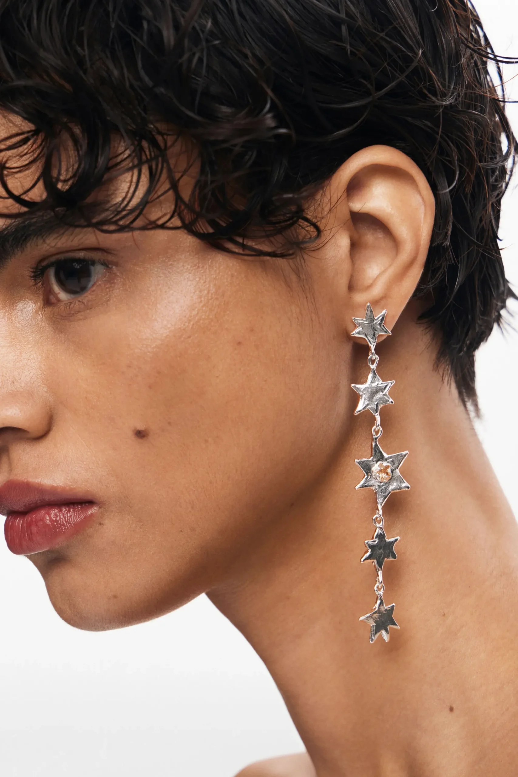 Joyería-Desigual Pendientes cascada estrellas Zalio