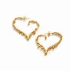 Joyería-Desigual Pendientes corazón baño oro Zalio