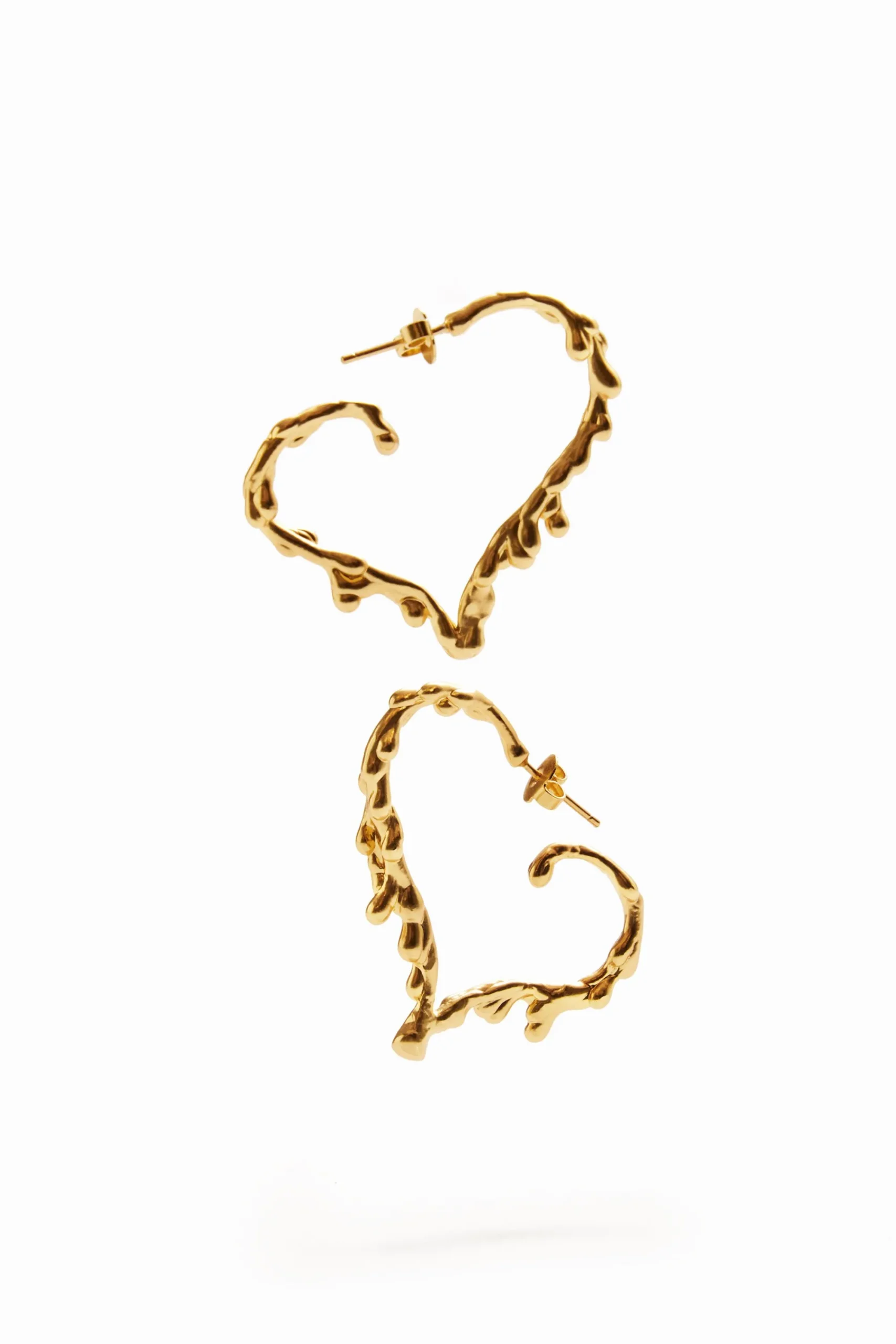 Joyería-Desigual Pendientes corazón baño oro Zalio
