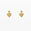 Joyería-Desigual Pendientes corazón baño oro Zalio