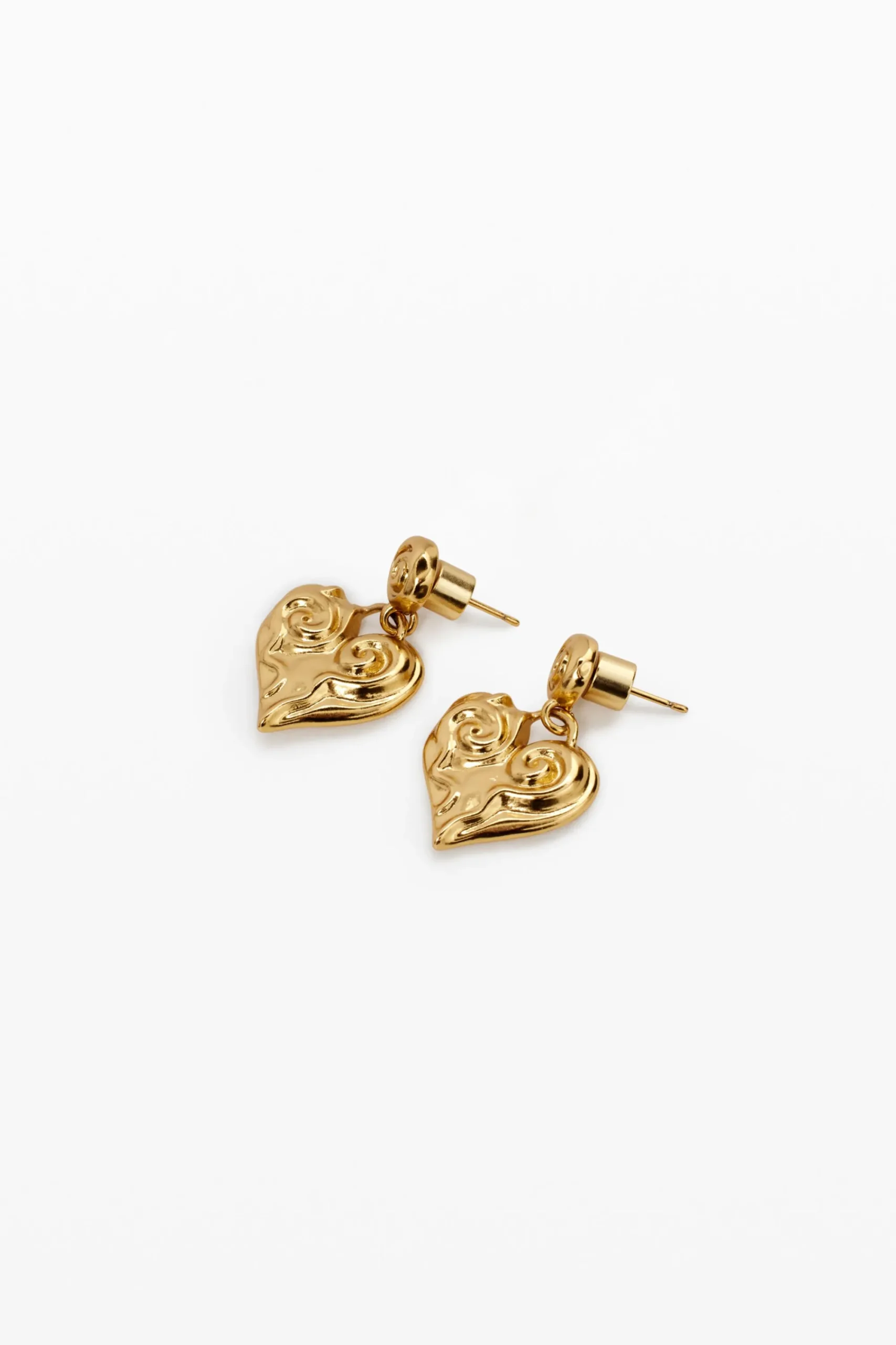 Joyería-Desigual Pendientes corazón baño oro Zalio