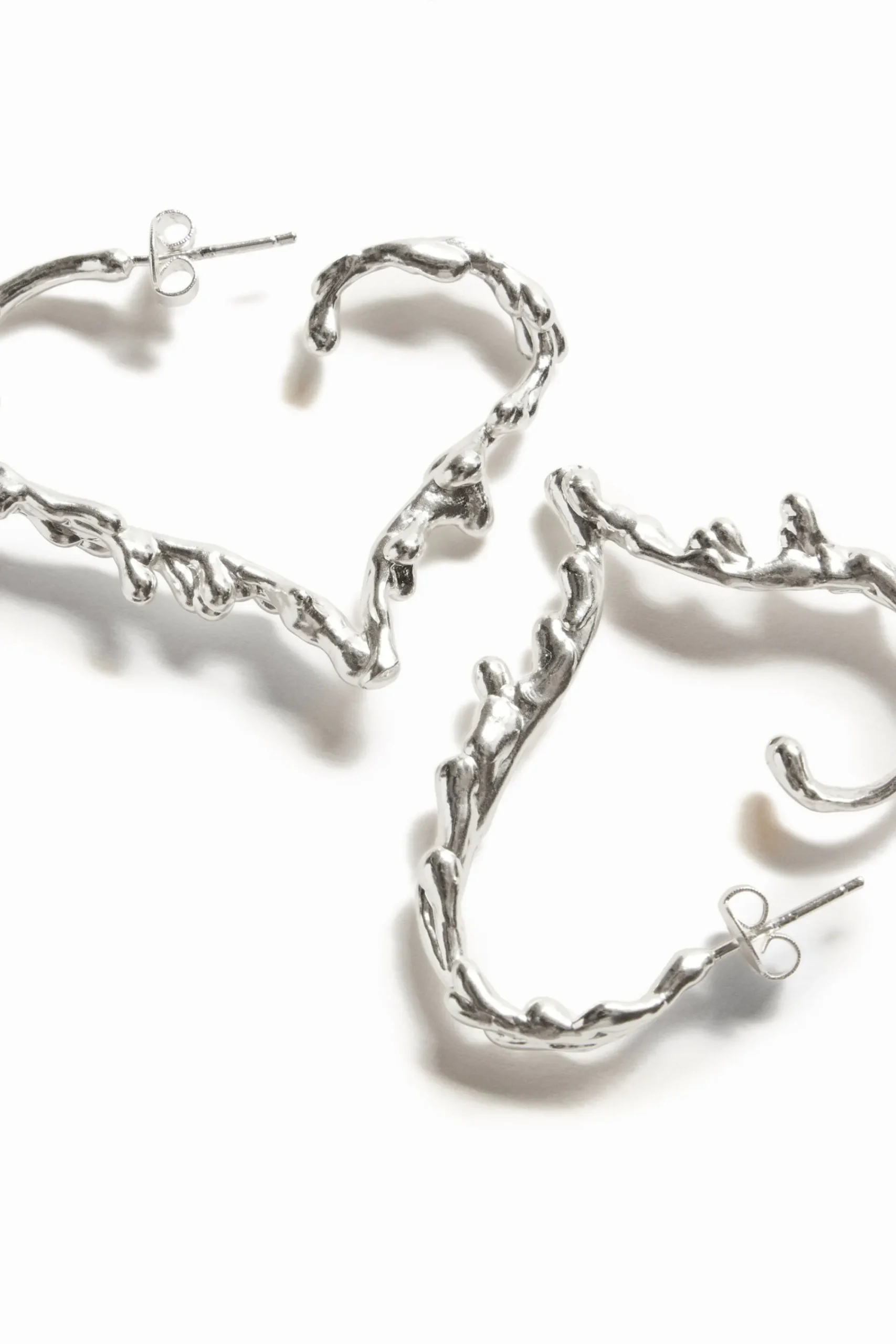 Joyería-Desigual Pendientes corazón baño plata Zalio