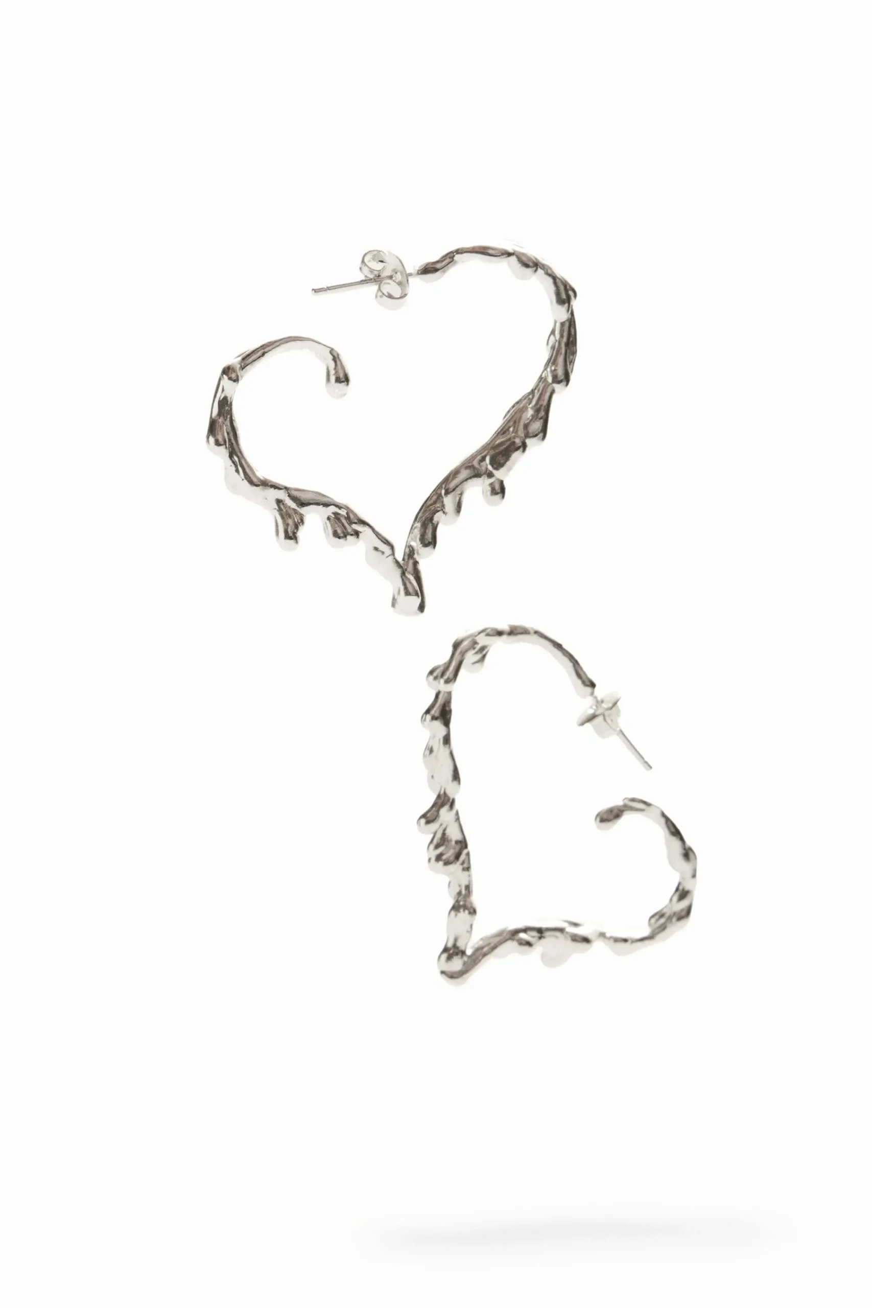 Joyería-Desigual Pendientes corazón baño plata Zalio